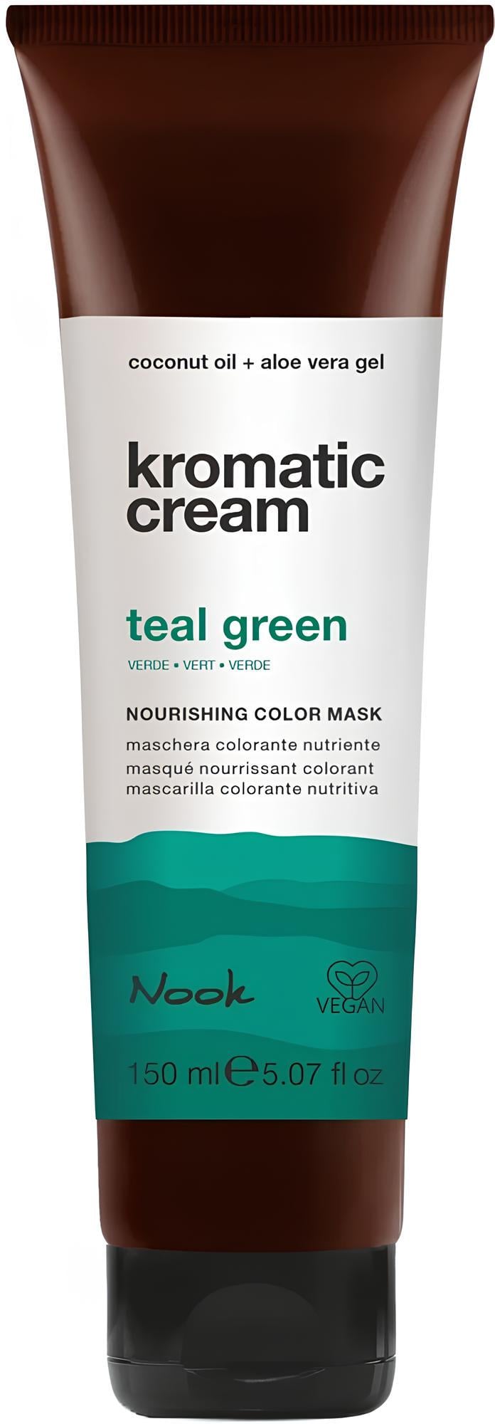 Питательная тонирующая маска Nook Cosmetics KROMATIC CREAM Nourishing Color Mask 150 мл Teal Green