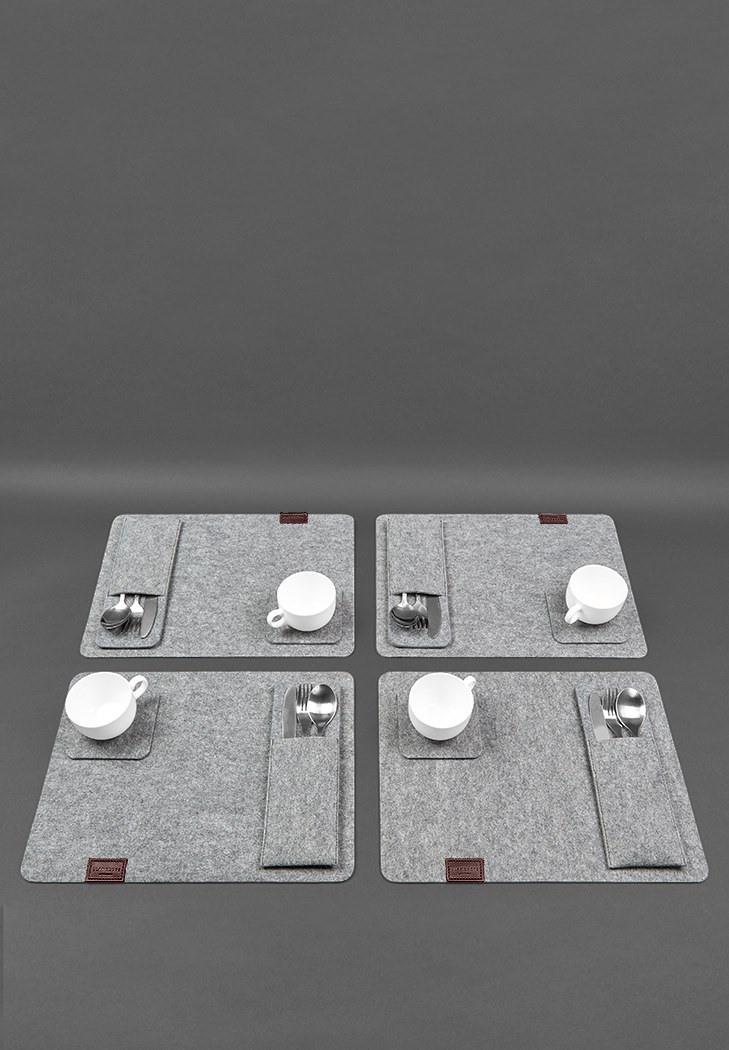 Набор для сервировки стола на 4 персоны Бордовый (A-028331) - фото 4