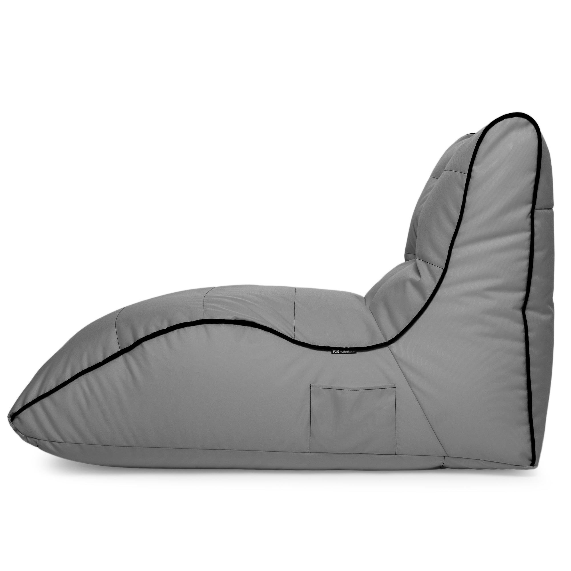 Кресло-мешок iQmebel Лежак 80х125 см оксфорд Серый - фото 3