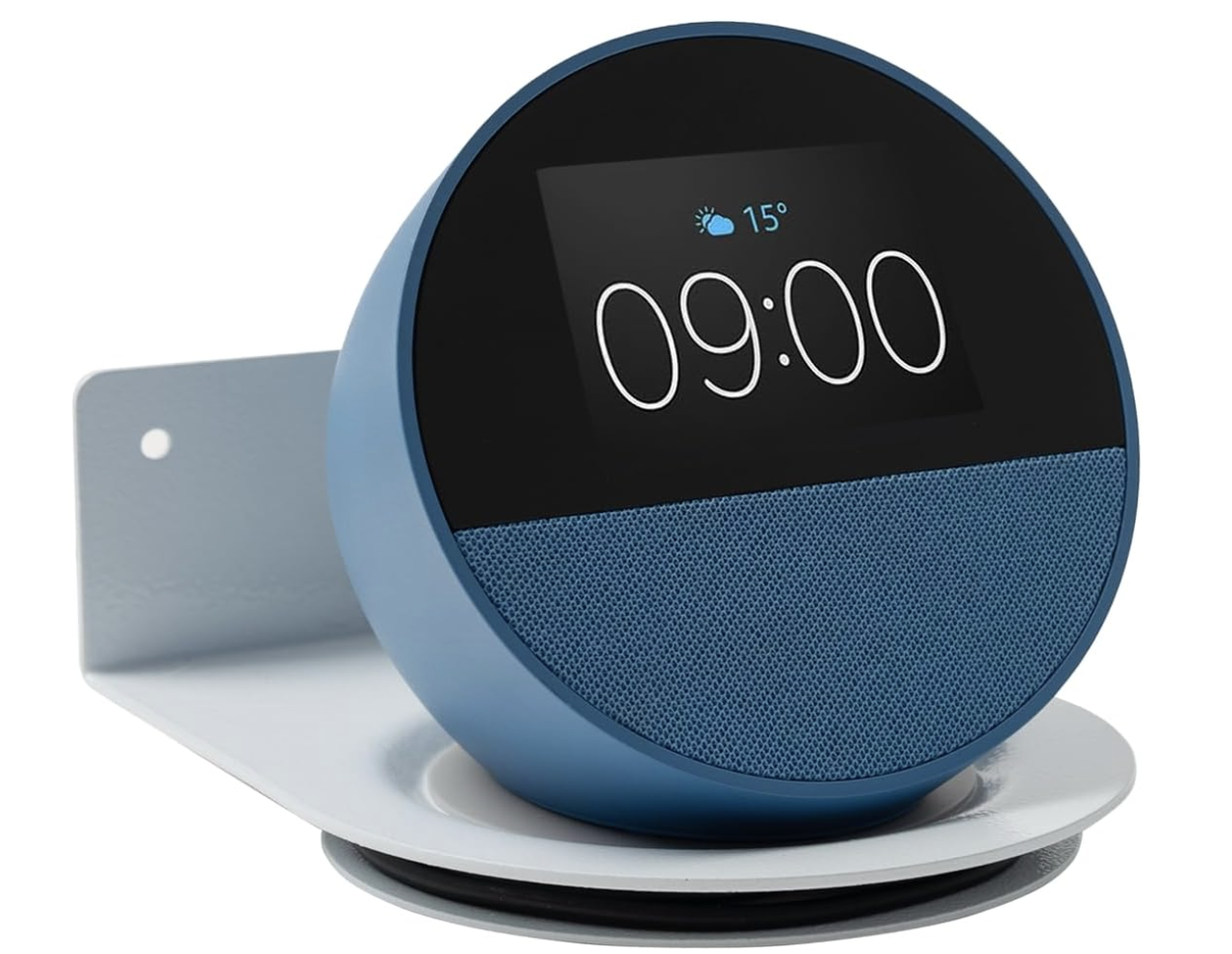 Крепеж настенный Shinar для Echo Spot 2024/Apple HomePod 2 металлический держатель с кабель-менеджментом до 20 lbs Белый (2899308457)