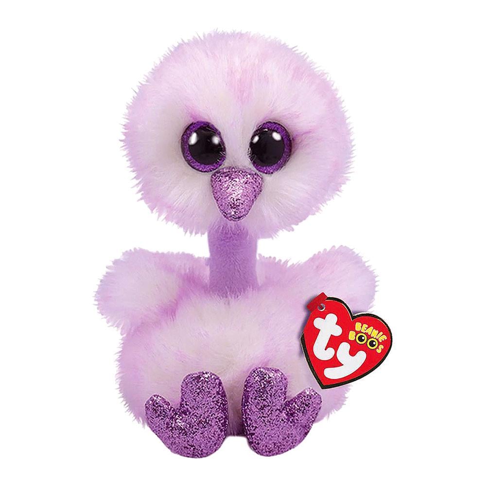 М'яка іграшка TY Beanie boos Страус Кенія лавандовий 15 см (36329)
