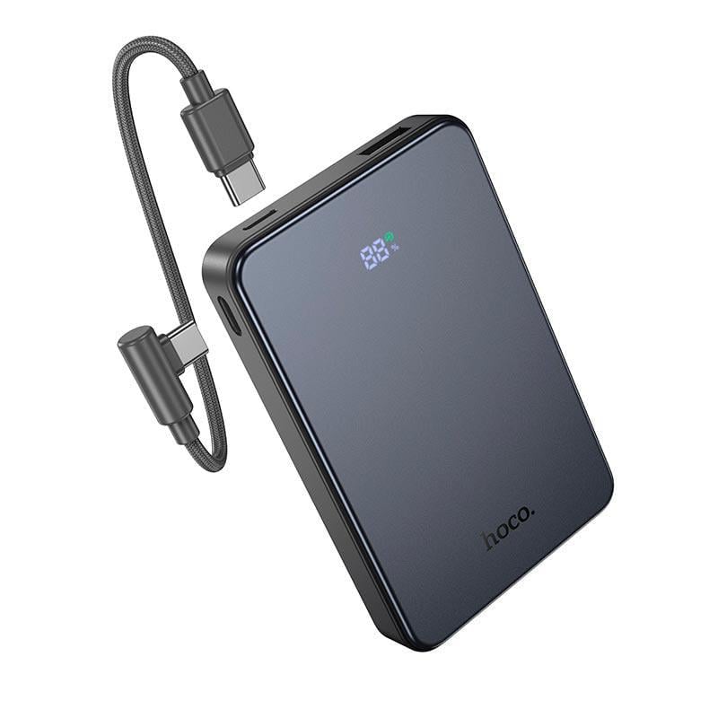 Портативное зарядное устройство c LED-дисплеем HOCO J170 10000mAh 1 x USB-A/2 x Type-C кабель Type-C Grey (24448)