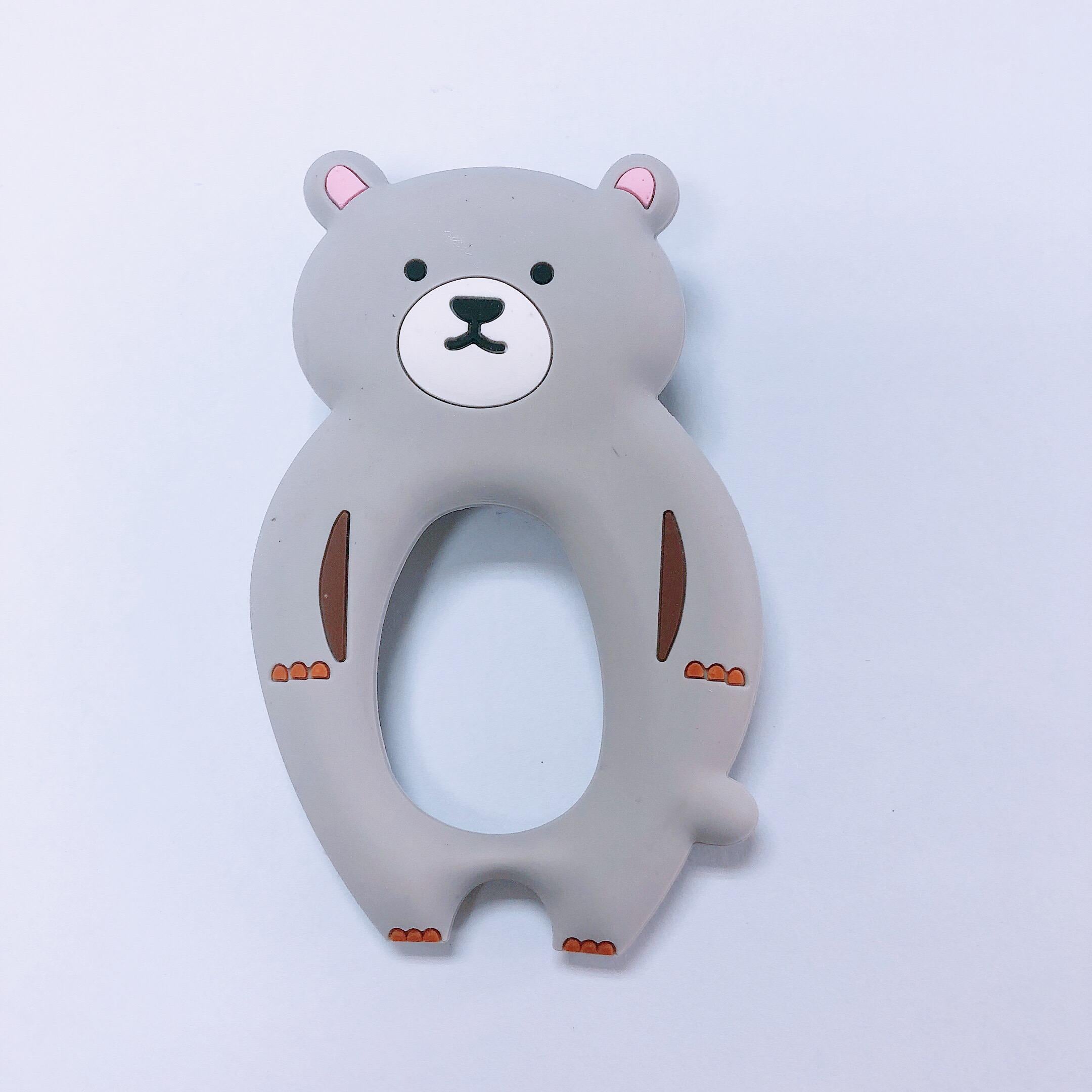 Прорезыватель для зубов силиконовый Mommy Bag Медвежонок Серый (111306)