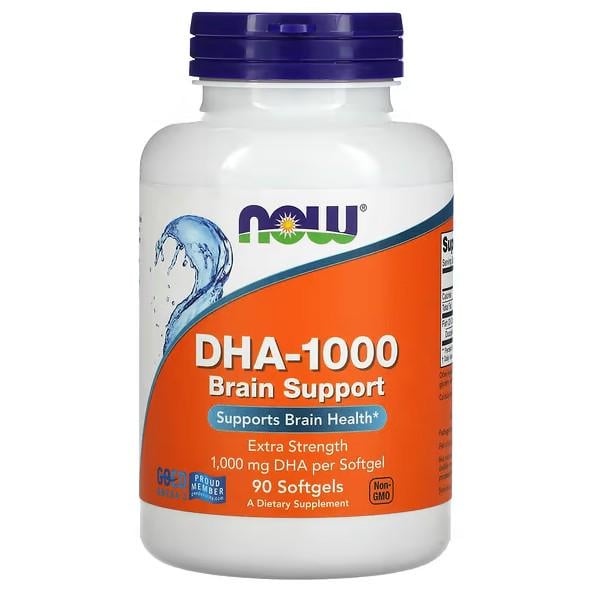 Жирные кислоты Now Foods DHA-1000 Brain Support 90 капсул