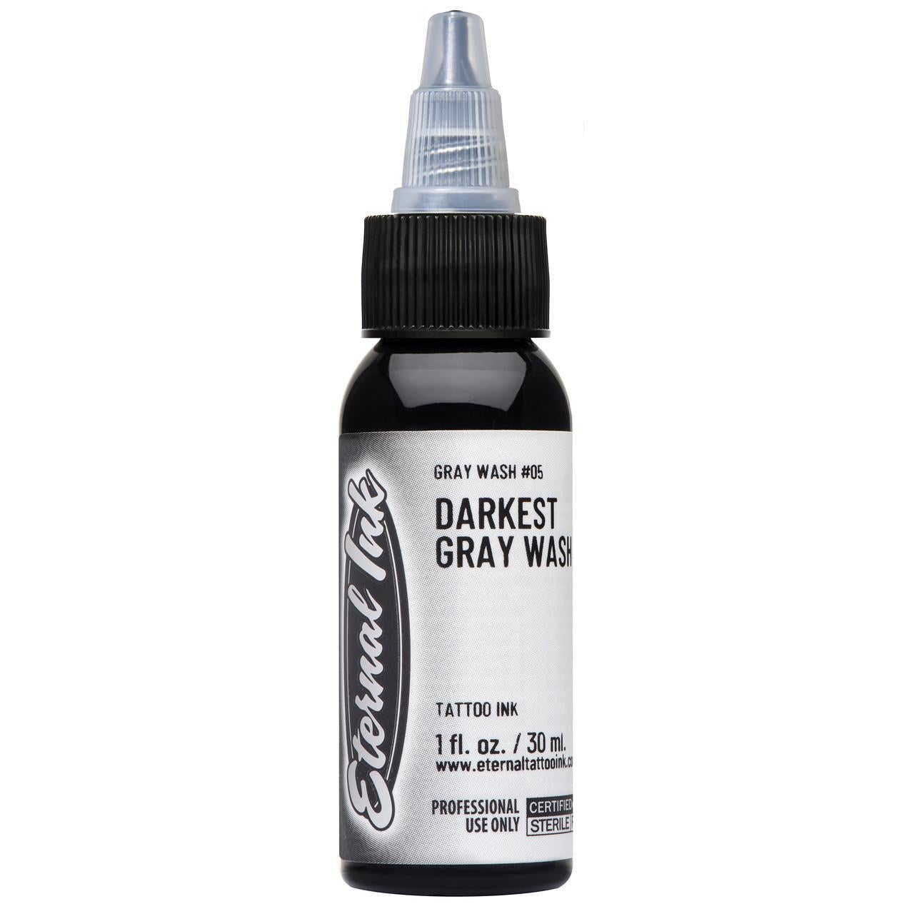 Тату краска Eternal Darkest Gray Wash 30 мл