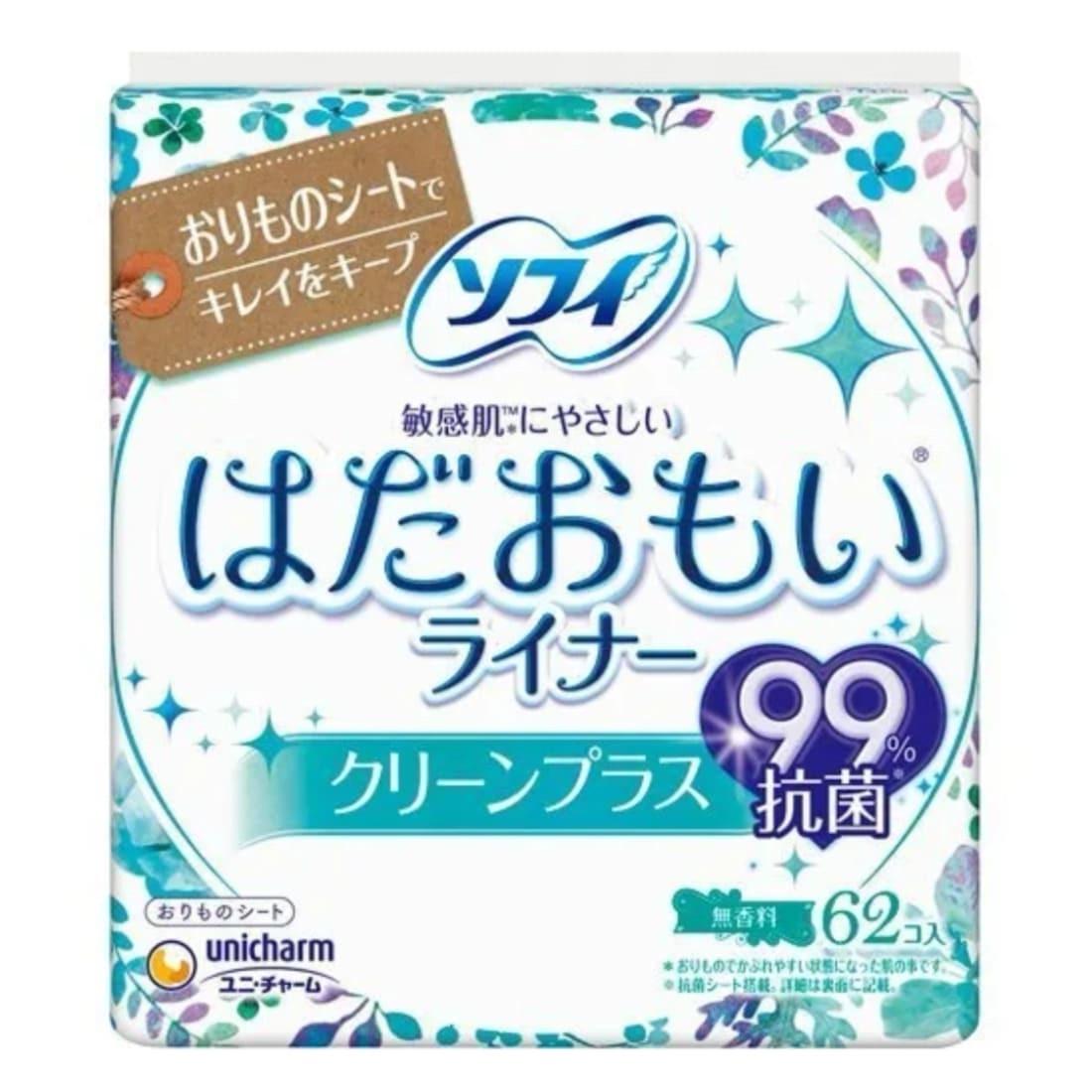 Прокладка ежедневная гигиеническая UNICHARM Sofy Hadaomoi Clean Plus 62 шт. (2470832468)