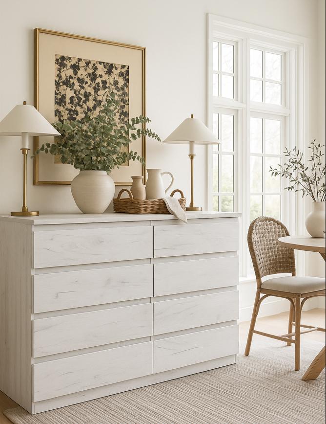 Комод великий Майстер Форм Брайт 1300х376х950 мм Дуб крафт білий (20109)