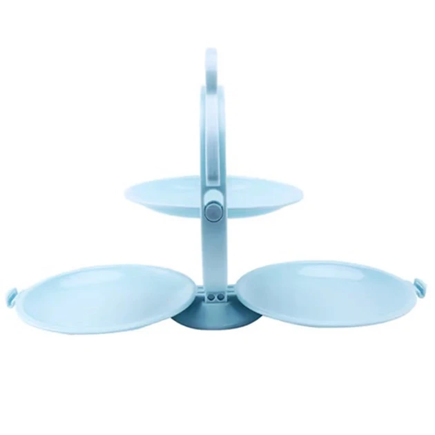 Подставка многоуровневая для фруктов Creative folding fruit plate Голубой (1345MSK)