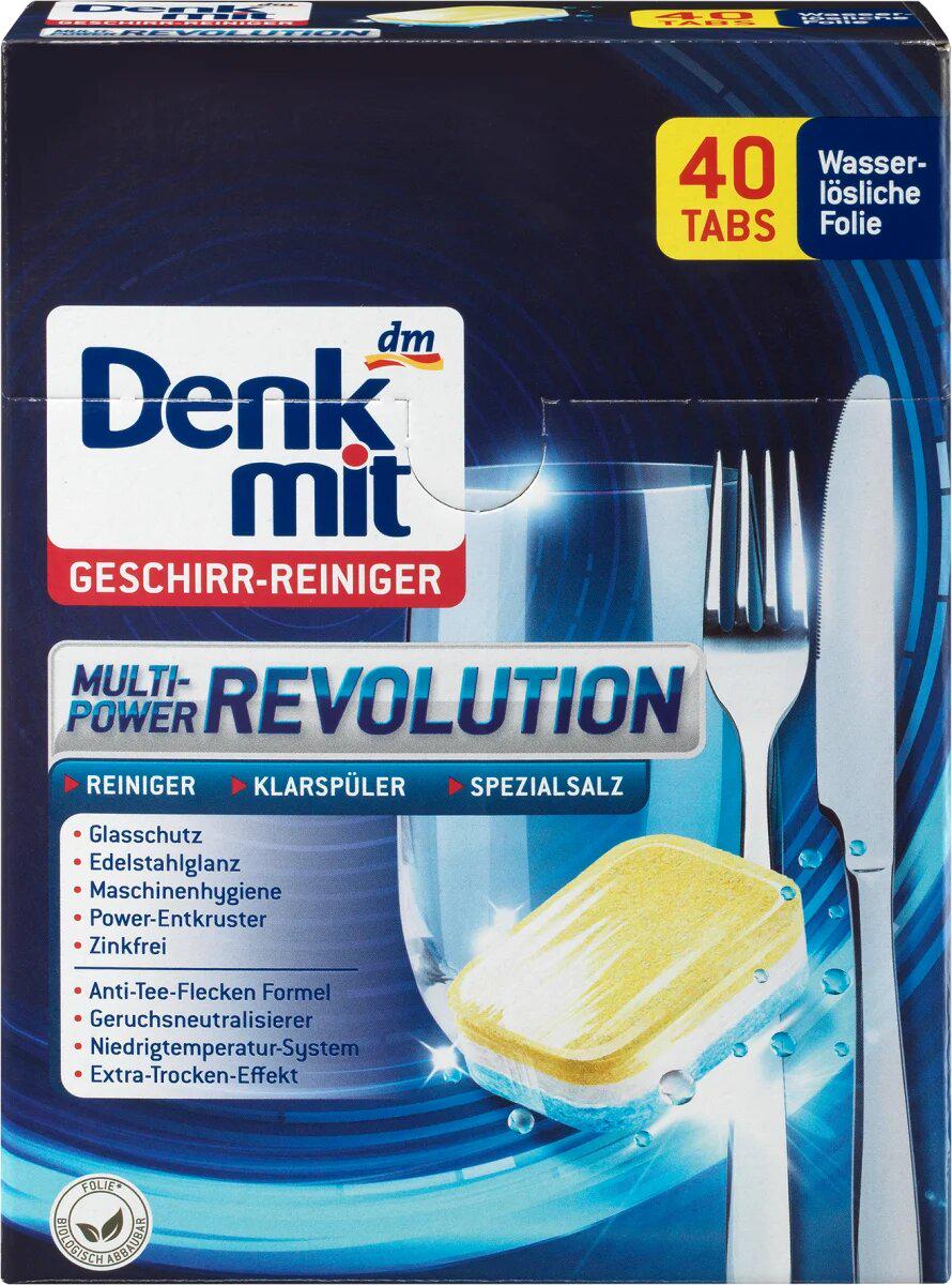 Таблетки для посудомойных машин Denk Mit Revolution 40 шт. - фото 1