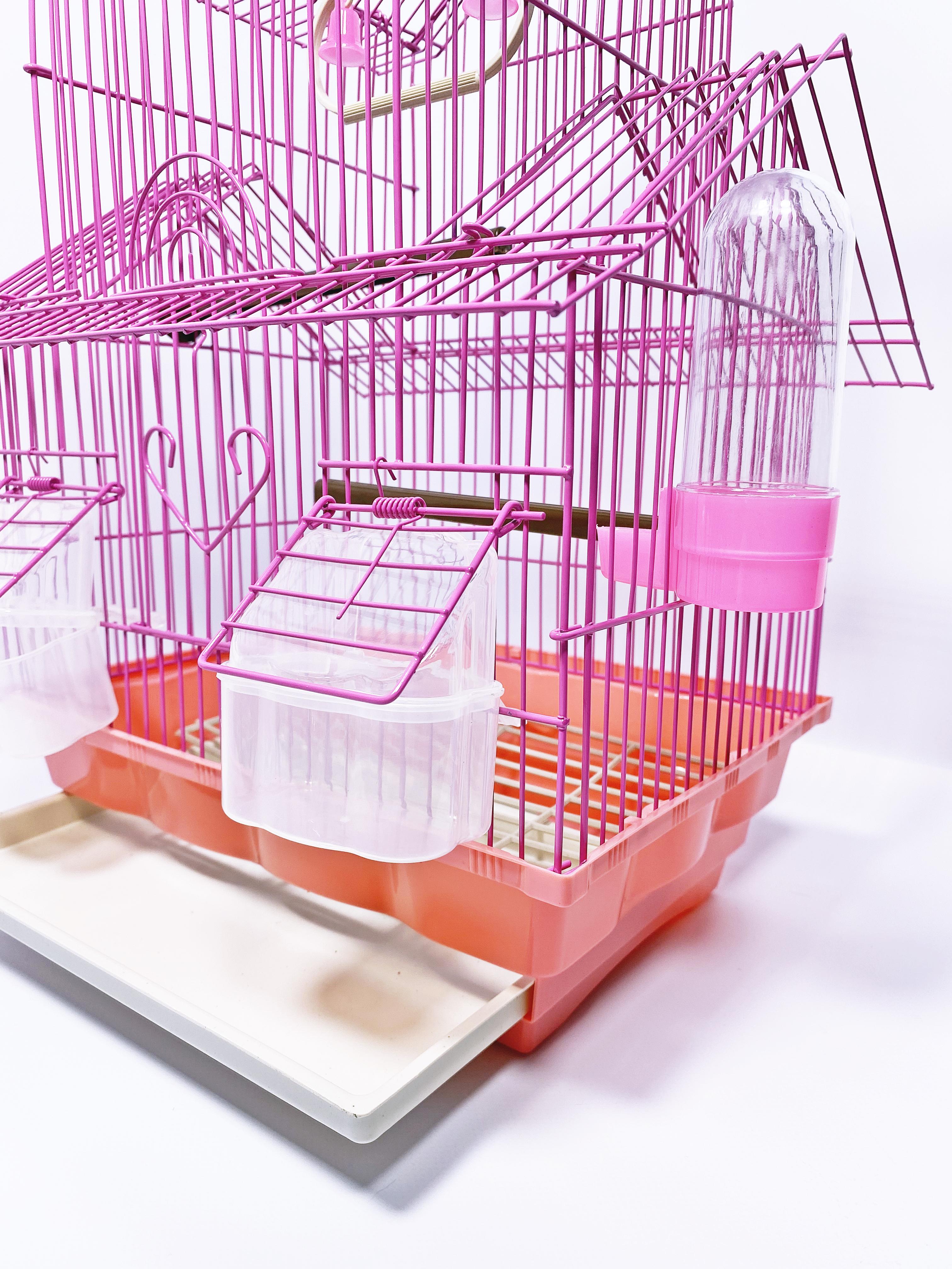 Клетка для птиц ZoomaxA201 30x23x48 см Розовый (26919826) - фото 3 Клетка для птиц ZoomaxA201 30x23x48 см Розовый (26919826) - фото 3
