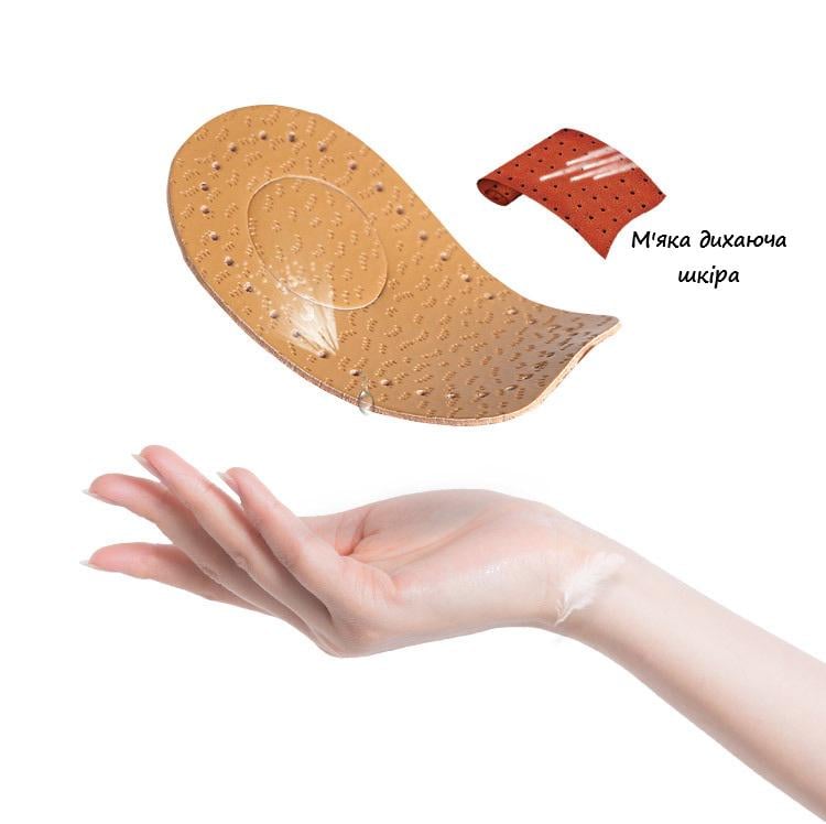 Корректоры пятки из натуральной кожи при болях и шпоре Бежевый (U9466) - фото 2 Корректоры пятки из натуральной кожи при болях и шпоре Бежевый (U9466) - фото 2