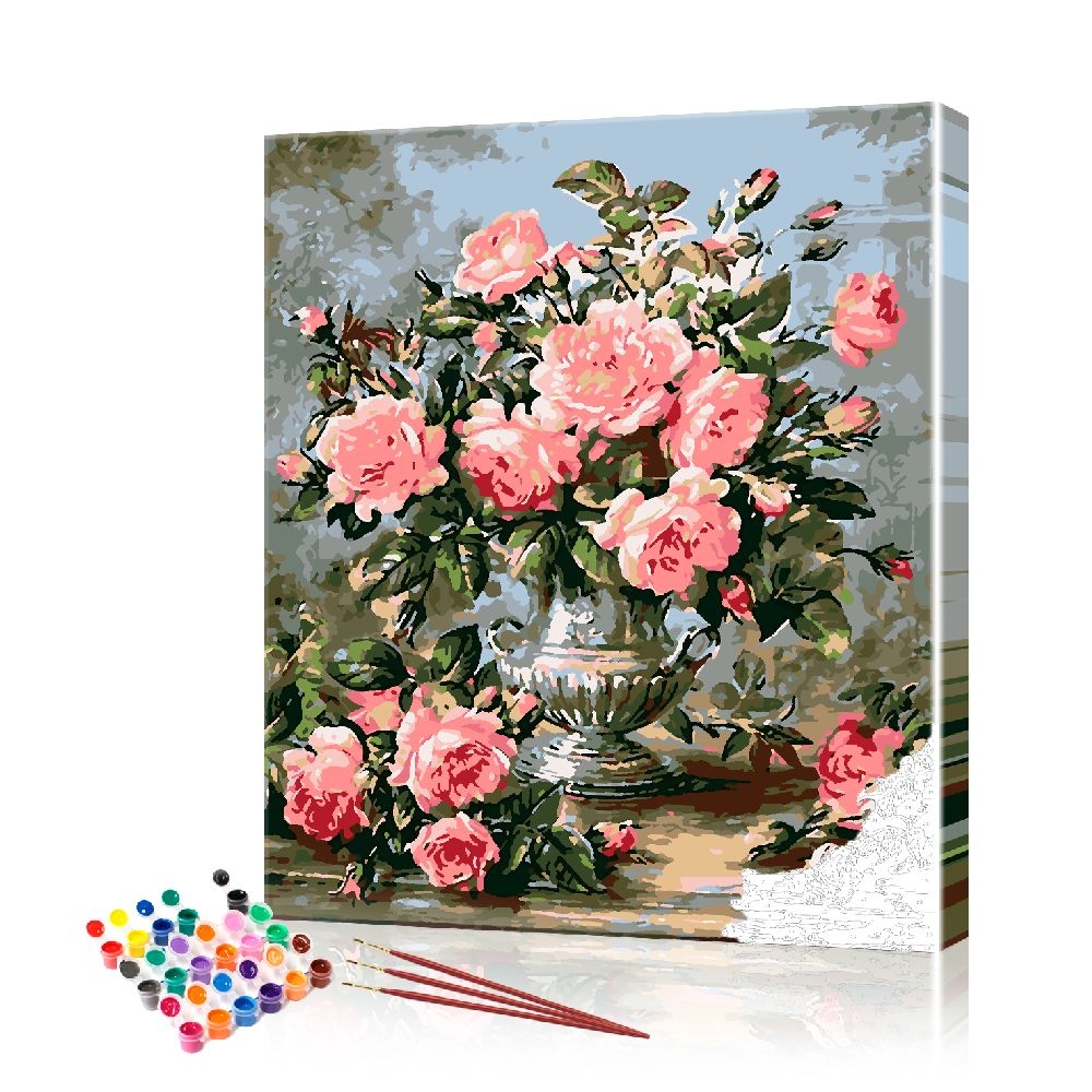Картина по номерам ArtSale Пышные розы PBN0669 40х50 см
