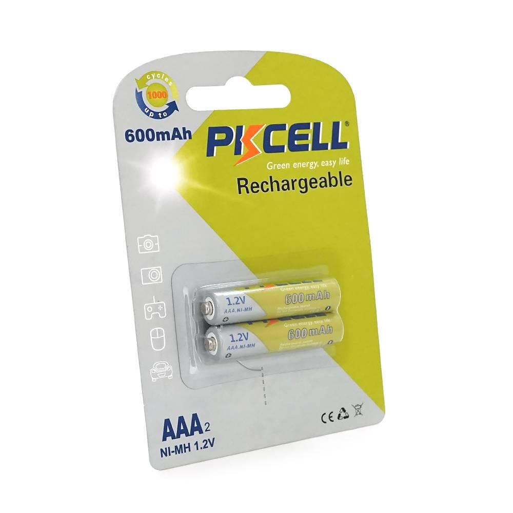 Акумулятор PKCELL Rechargeable Battery 1,2V AAA 600mAh NiMH 2 штуки в блістері (29817)