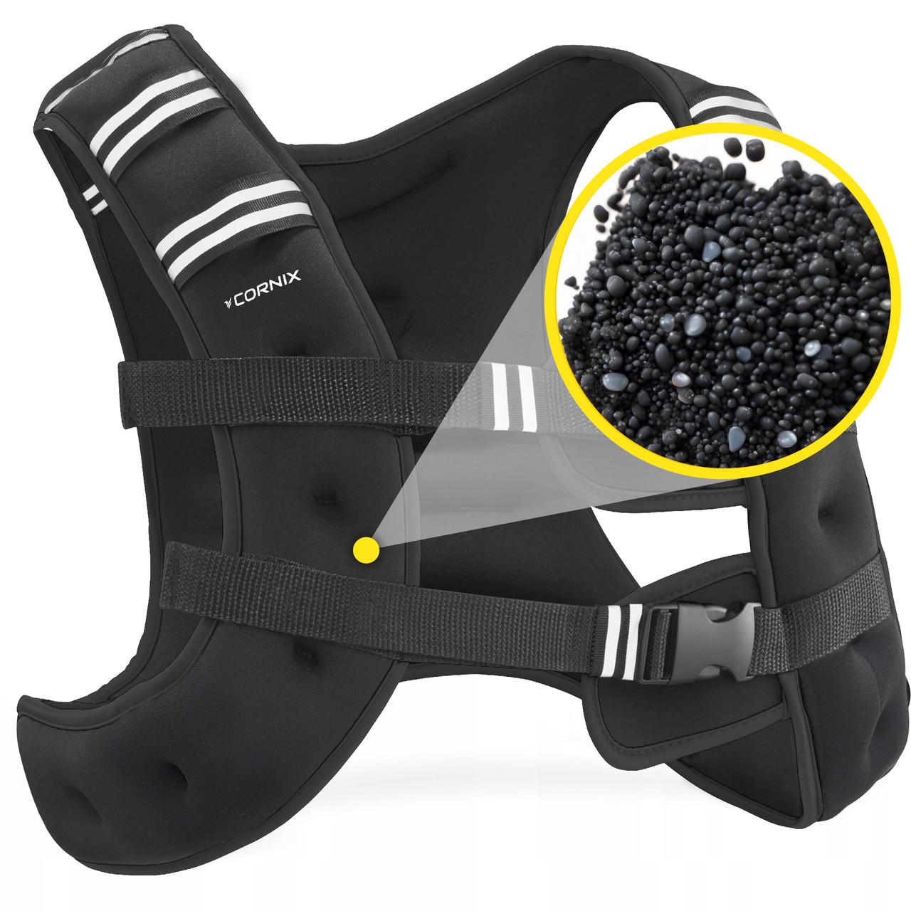 Жилет-обважнювач для тренувань Cornix Weight Vest XR-0343 5 кг Black (2375572293) - фото 8 Жилет-обважнювач для тренувань Cornix Weight Vest XR-0343 5 кг Black (2375572293) - фото 8