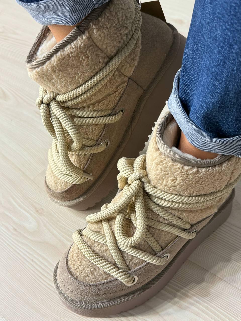 Уггі жіночі Hengji 52-3 сноубутси замшеві з хутром тедді на високій підошві р. 38 Бежевий (5141) Уггі жіночі Hengji 52-3 сноубутси замшеві з хутром тедді на високій підошві р. 38 Бежевий (5141)