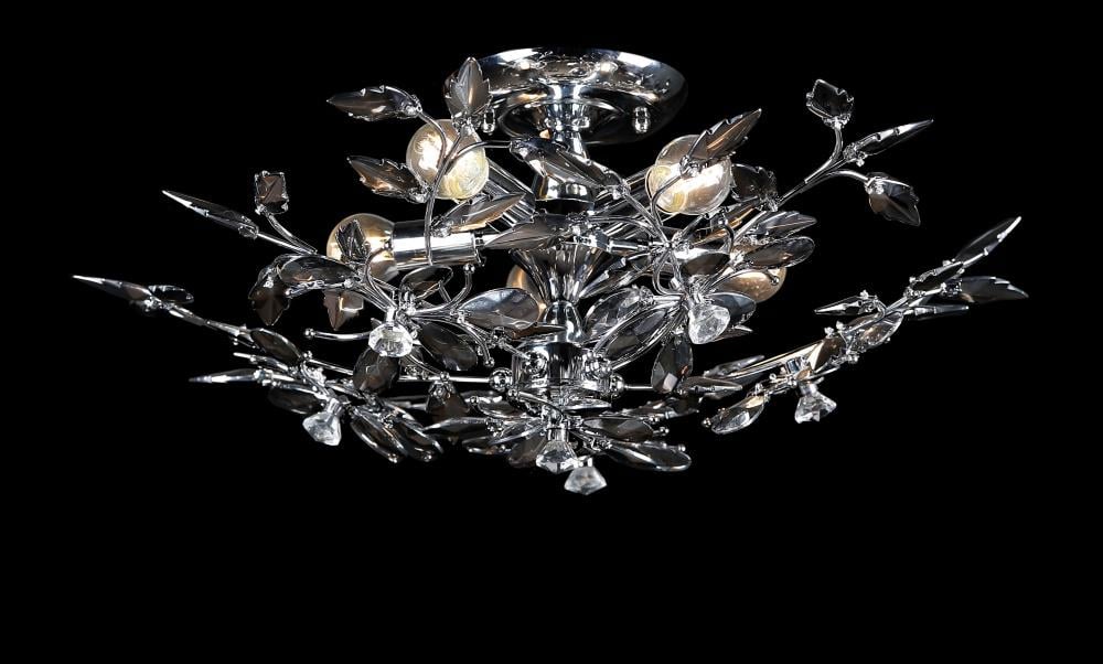 Кришталева люстра L0050G/5 CR/SG Хром/Чорний (AN000652)