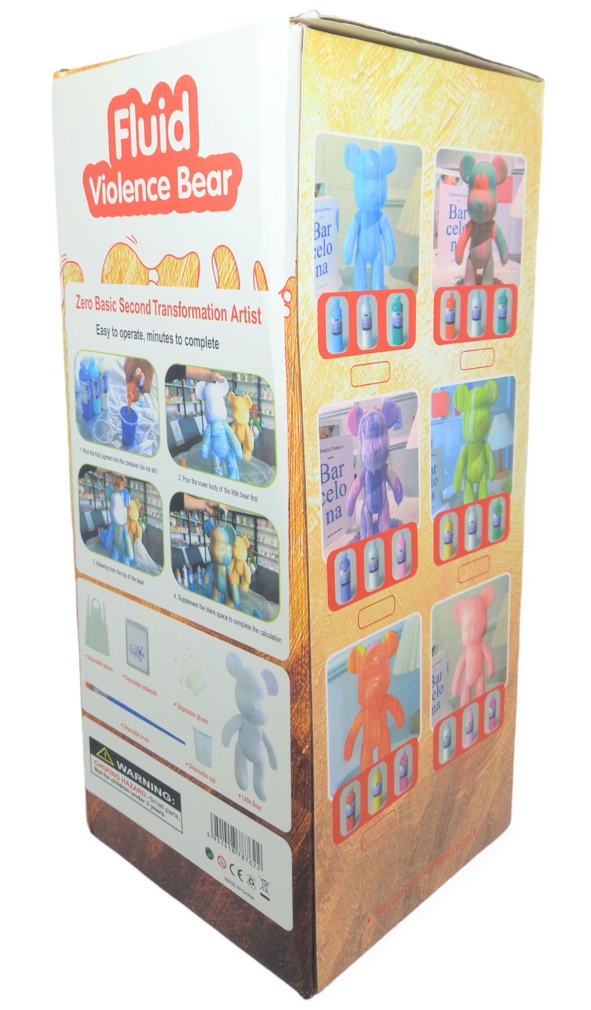 Мишка для раскраски DIY Fluid Violence Bear 23 см - фото 8 Мишка для раскраски DIY Fluid Violence Bear 23 см - фото 8