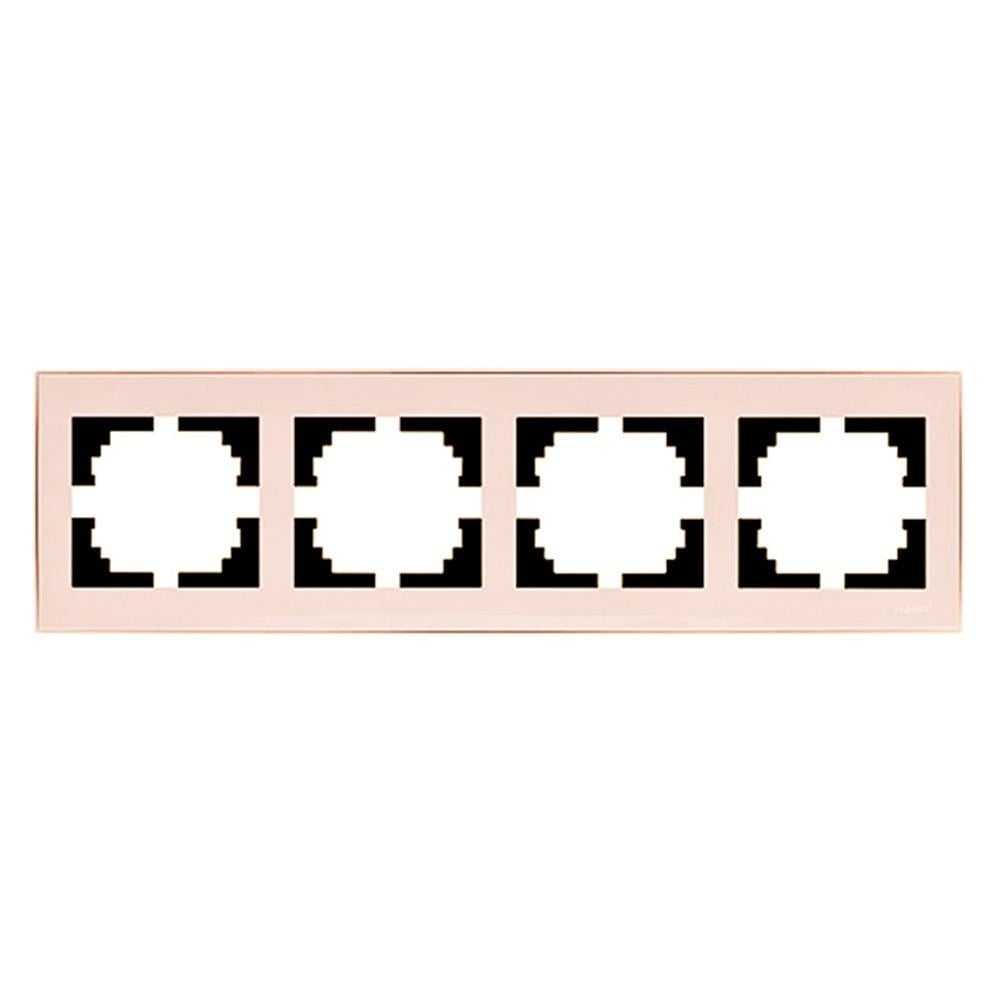 Рамка чотиримісна горизонтальна Rain Кремовий (703-0303-149)