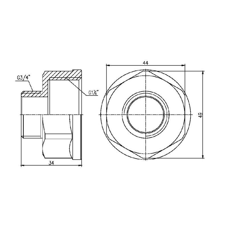 Перехід SD Forte SF3603220 1 1/4"х3/4" ВЗ (FRRS00002610) - фото 2