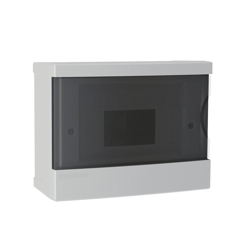 Розподільчий щит Neomax 8 модулів пластик 170x220x97 мм навісний прозорі двері (NX4308)