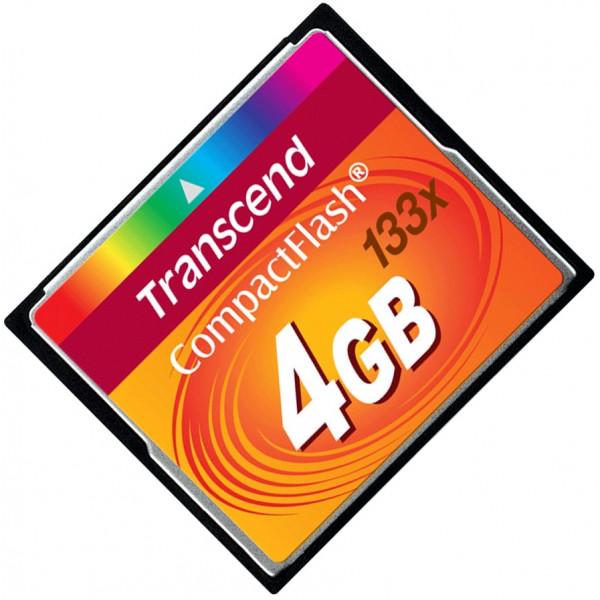 Карта памяти Transcend Compact Flash 133x 4 Гб (TS4GCF133) - фото 1