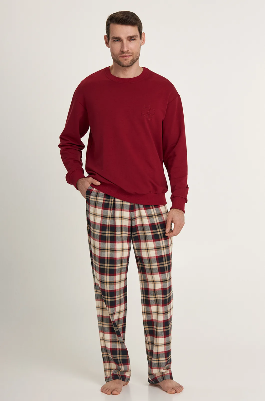 Пижама мужская Ellen MEIRLOT 0583/01/02 L Бордовый (31329407)