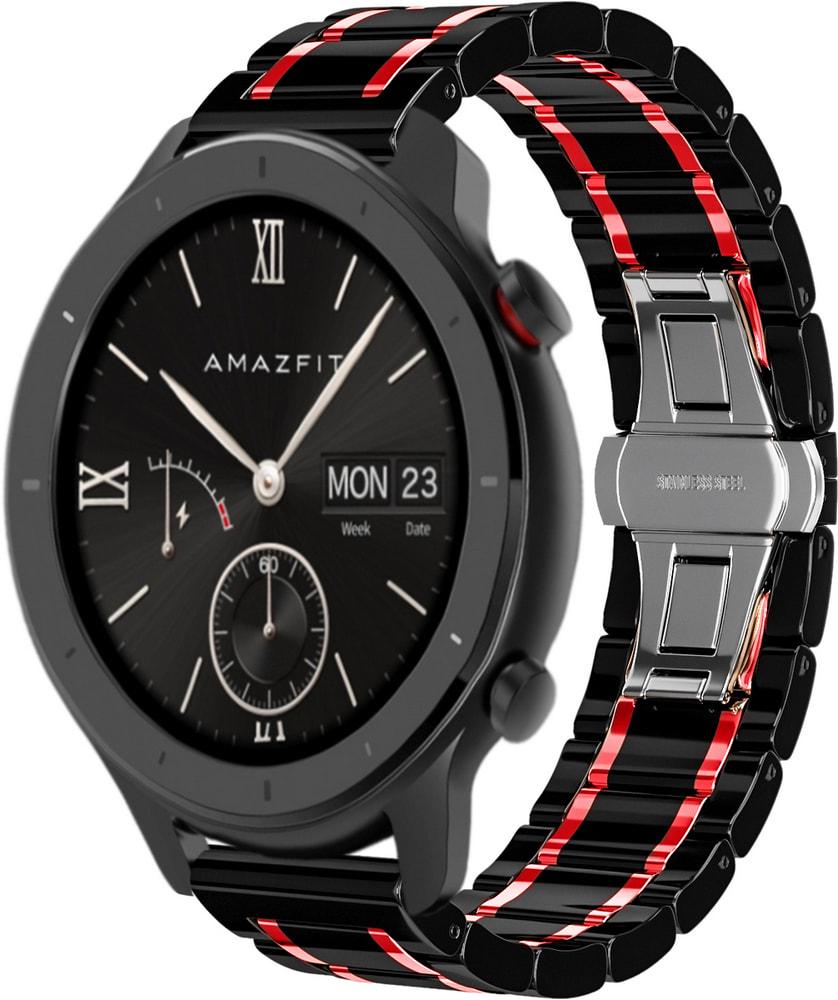 Ремешок керамический Ceramo для Amazfit GTR 42 мм Black/Red (28736-44)