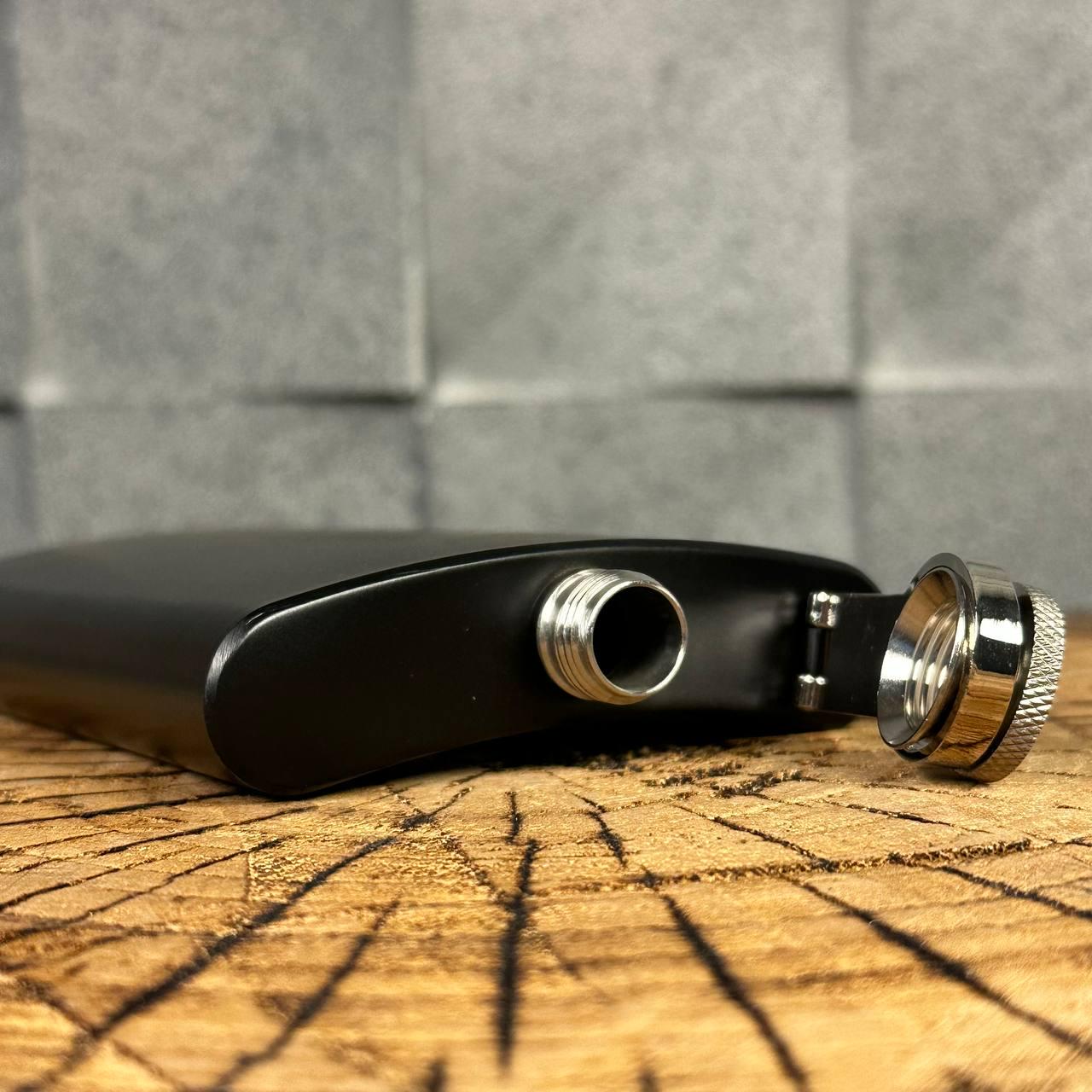 Фляга для алкоголя матовая под гравировку Черный - фото 6 Фляга для алкоголя матовая под гравировку Черный - фото 6