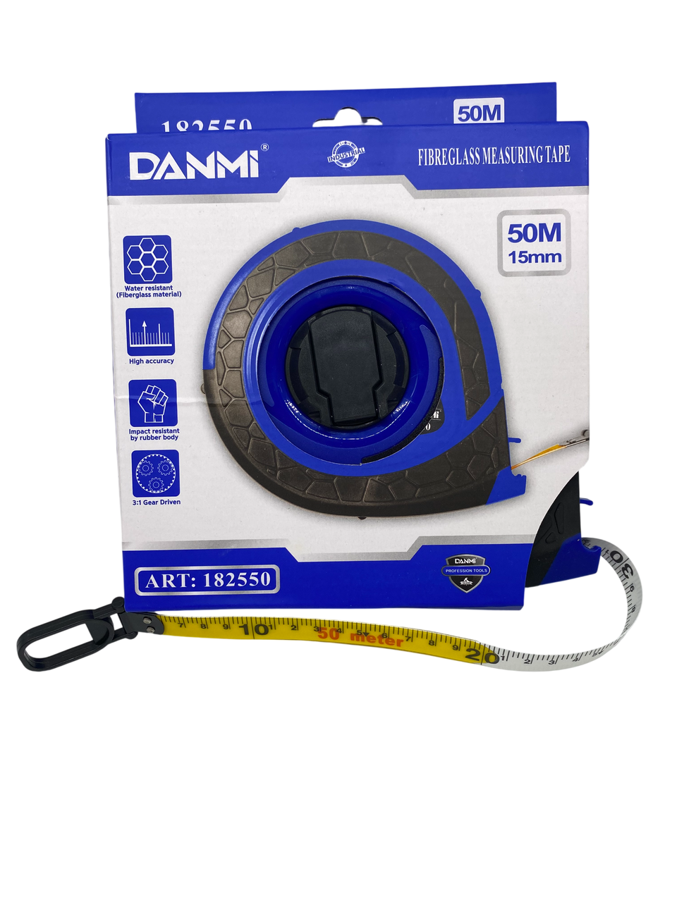 Рулетка DANMI измерительная пластиковая 50 м 15 мм Рулетка DANMI измерительная пластиковая 50 м 15 мм