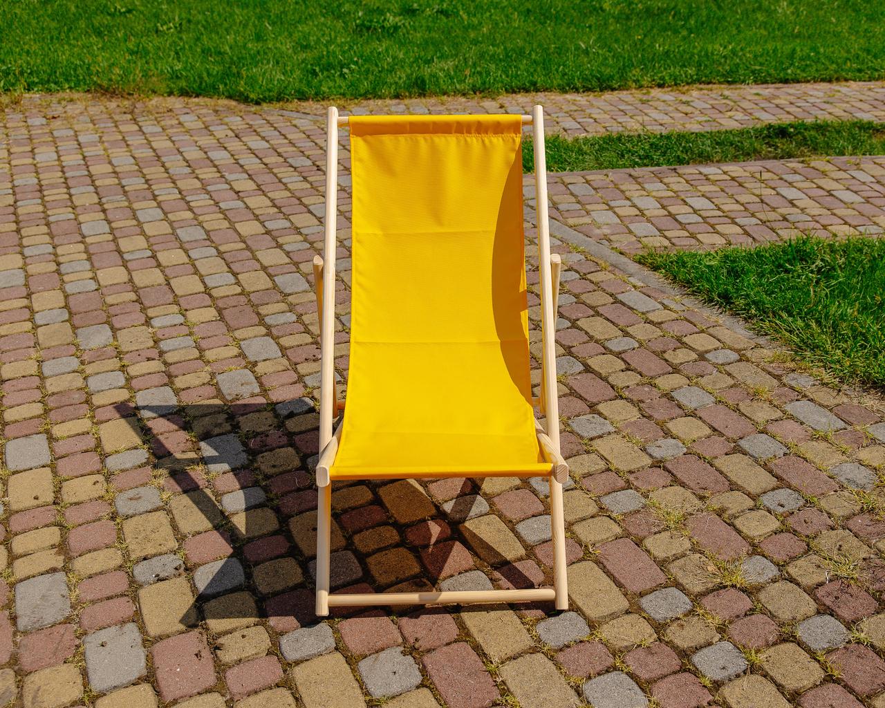 Шезлонг для дачи тканевый XRmaster Желтый (0001493) - фото 3