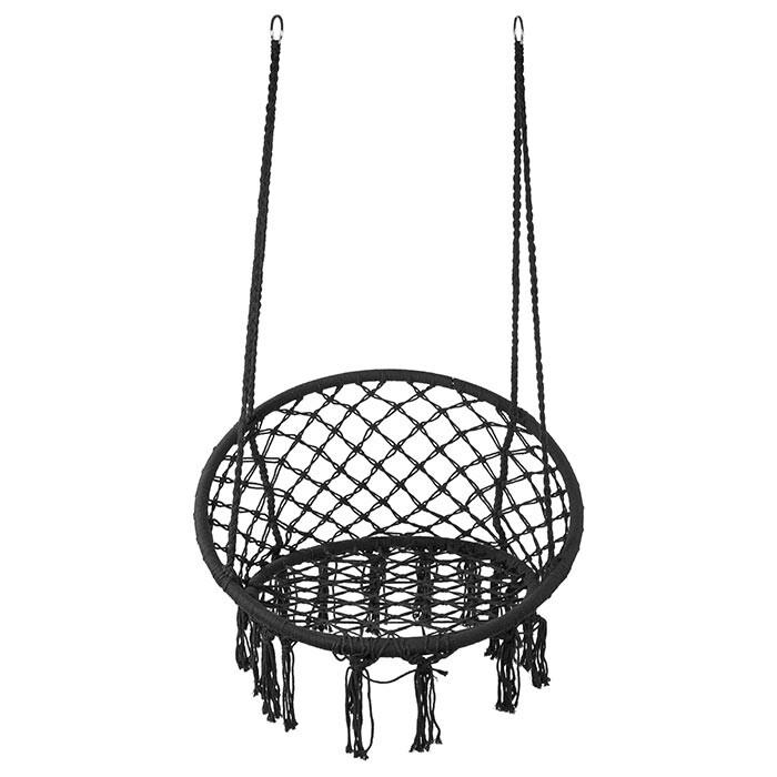 Гамак круглый Macrame без подушки d 80 см Черный