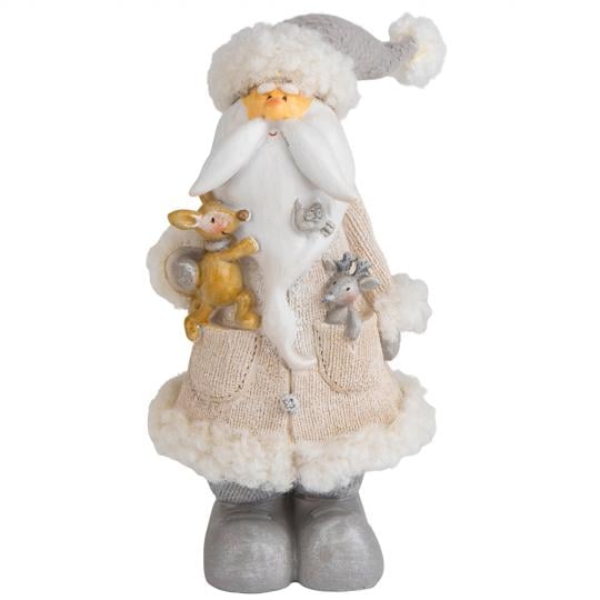 Фигурка декоративная Санта и сказочные звери из керамики 18 см Бежево-серый (150-81-6014-047) Фигурка декоративная Санта и сказочные звери из керамики 18 см Бежево-серый (150-81-6014-047)