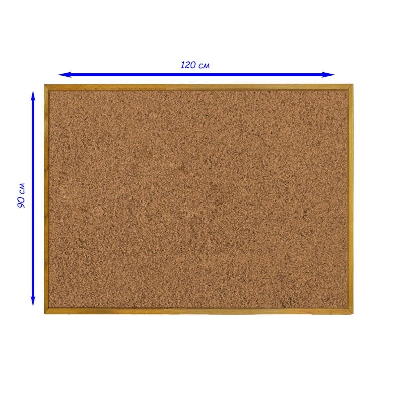 Дошка пробкова з дерев'яною рамкою 120x90 см (tf1224) - фото 2