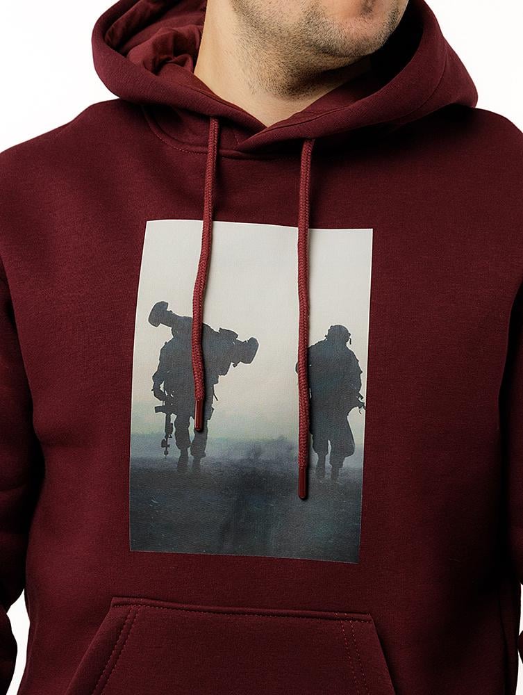 Худі чоловіче ЦБ-00226203 р. 46 Маджента (SKT000923897) - фото 2