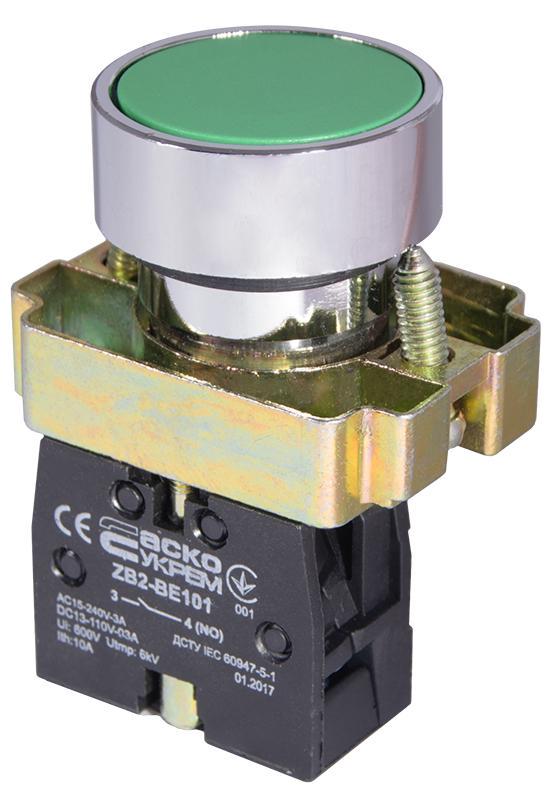 Кнопка Старт АСКО-УКРЕМ XB2-BA31 Зеленый (00000001808) Кнопка Старт АСКО-УКРЕМ XB2-BA31 Зеленый (00000001808)