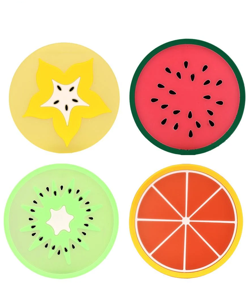 Набор подставок под горячий Stenson Hot Time силикон/TPR 8,5 см 4 шт. (R99191)