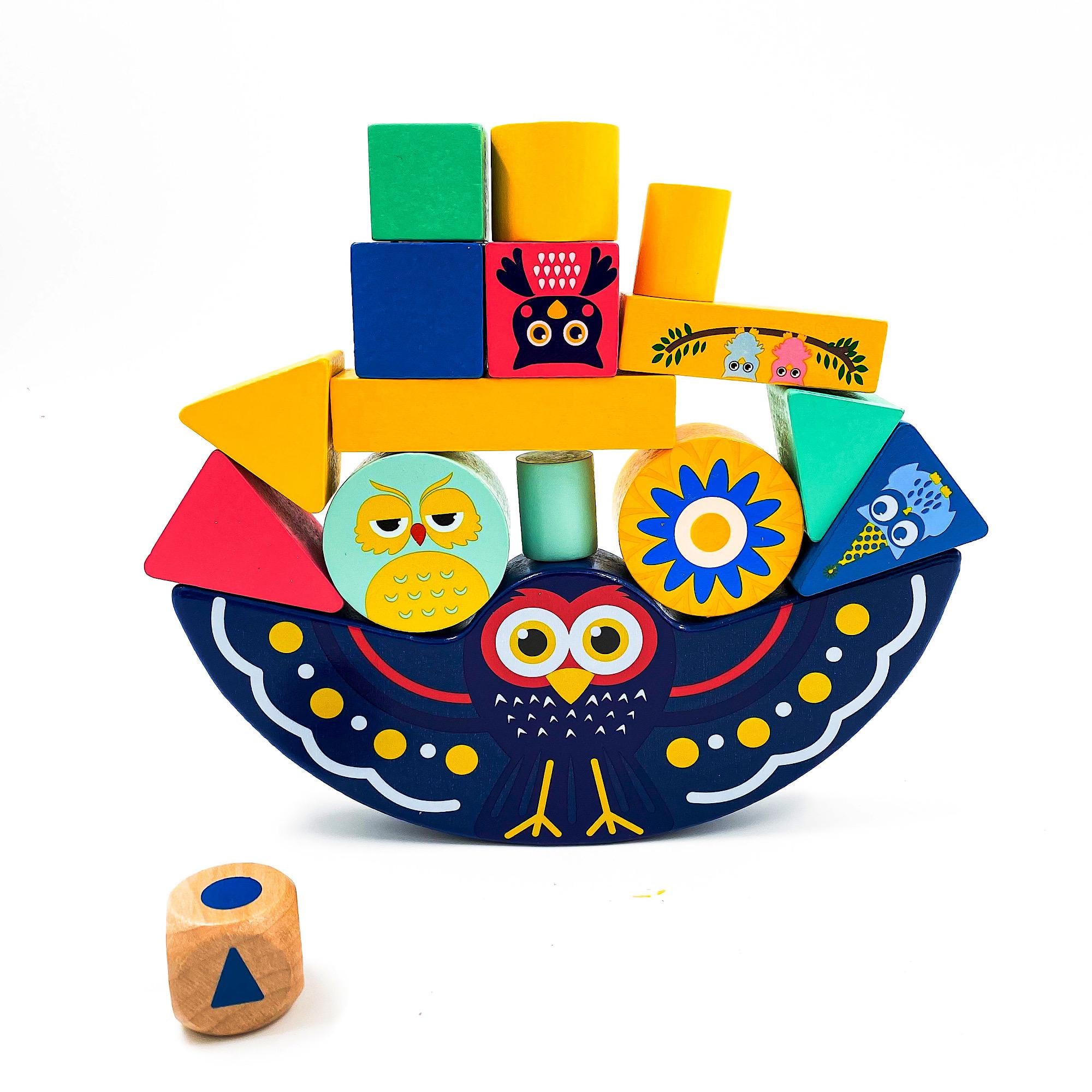 Настольная игра Jia Yue Toys Совушка для детей балансир набор из 16 деталей 19 см Разноцветный (110630)