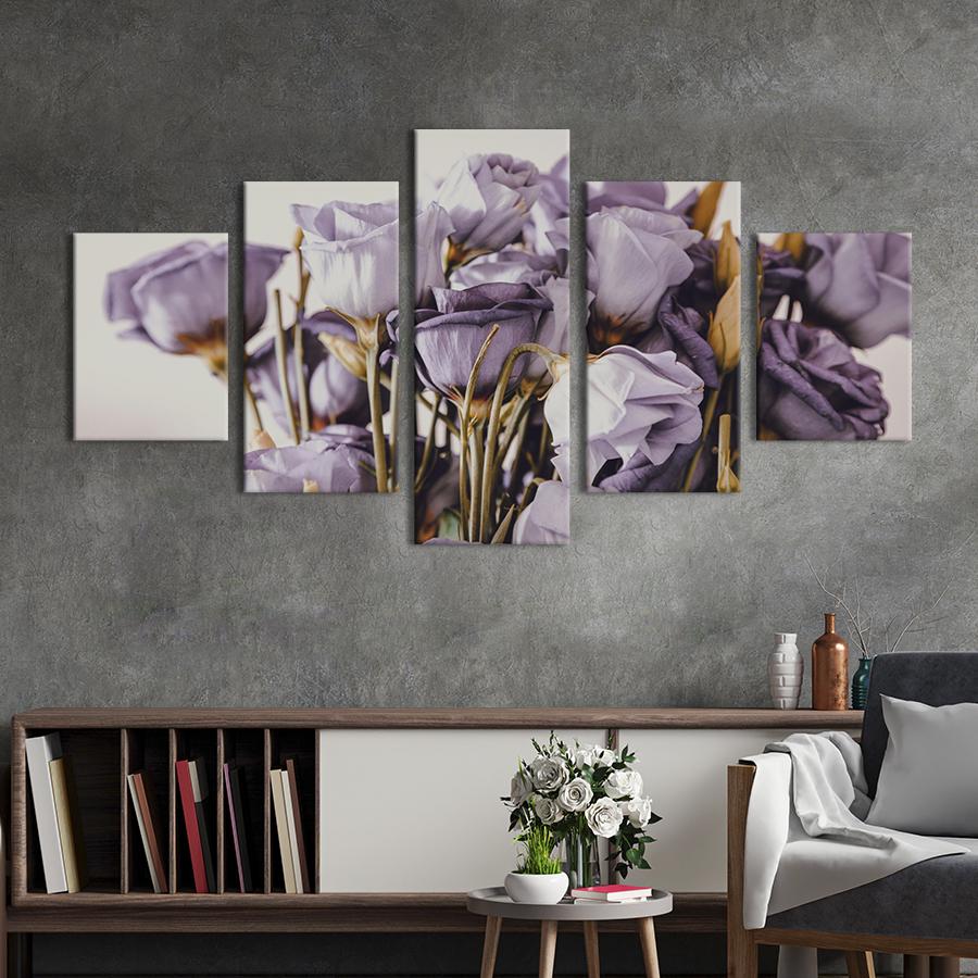 Картина на холсте Чудесный букет колокольчиков 162x80 см (988-52)