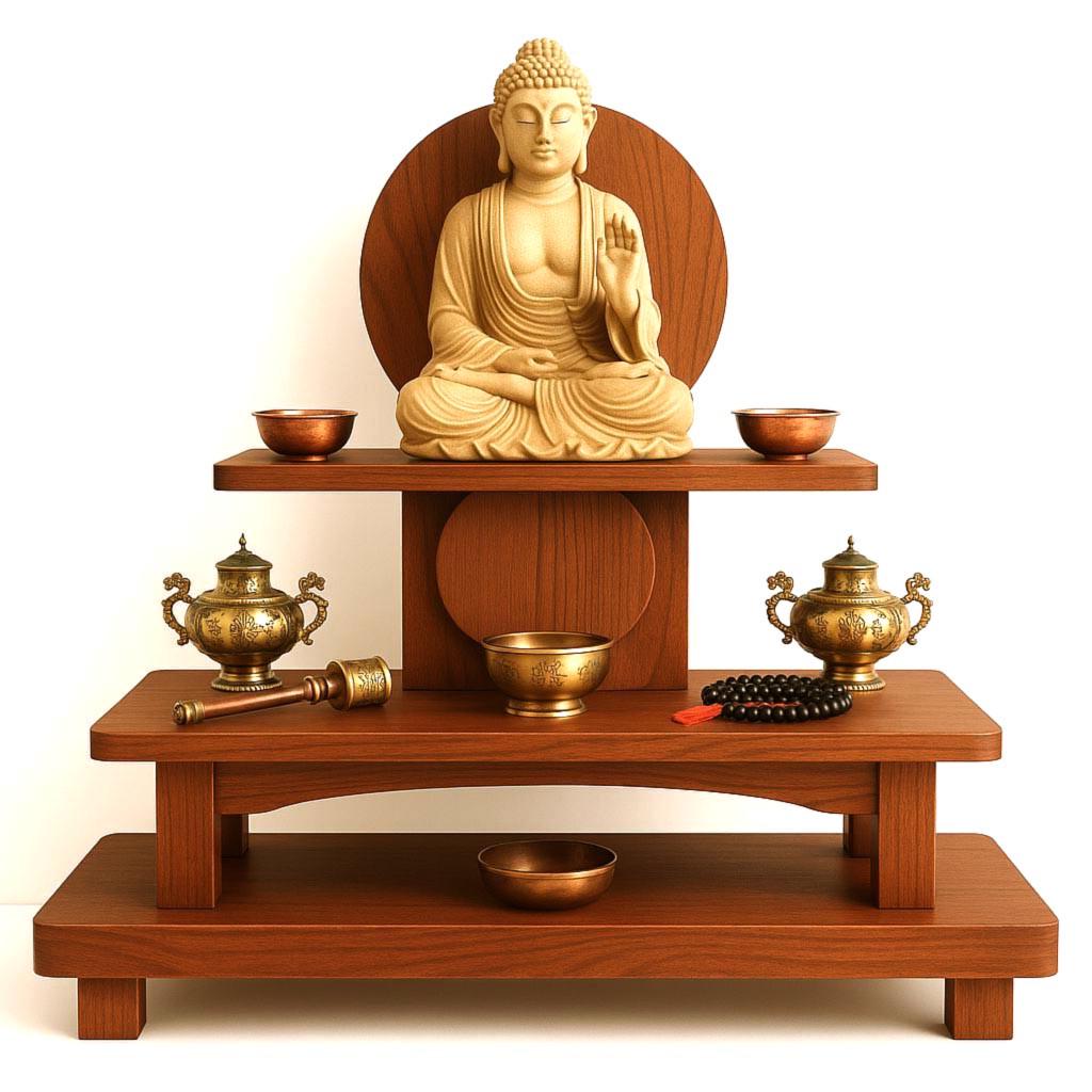 Алтарь для медитации из дерева Дариос Охра (ЛАТ-001904)
