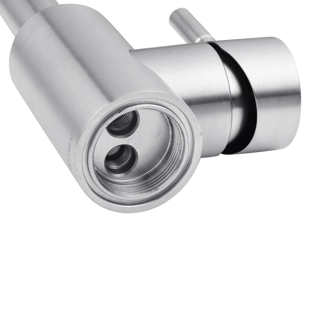 Смеситель для раковины с поворотным изливом Kroner KRP Edelstahl Klassisch ESG011 Нержавеющая сталь (CV022999) - фото 8 Смеситель для раковины с поворотным изливом Kroner KRP Edelstahl Klassisch ESG011 Нержавеющая сталь (CV022999) - фото 8