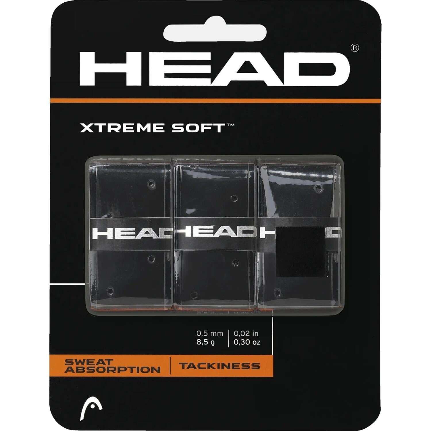 Обмотка для ракеток Head XTREMESOFT OVERGRIP 3 шт. Черный (285-104) Обмотка для ракеток Head XTREMESOFT OVERGRIP 3 шт. Черный (285-104)