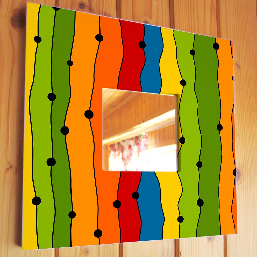 Зеркало дизайнерское Яркая абстракция 260х260 мм (M04200)