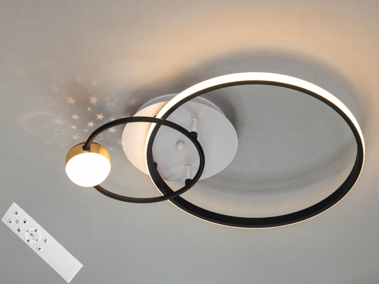 Люстра потолочная EcoLed светодиодная 35W MX2986-2A WH+BK Белый