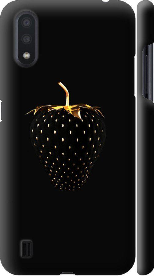 Чехол на Samsung Galaxy A01 A015F Черная клубника (3585m-1842-42517)