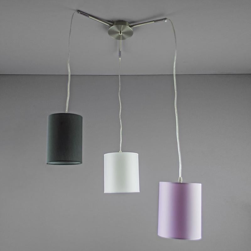 Люстра подвесная с абажурами Light House NM-14356/3 SN MIX Хром (8396)