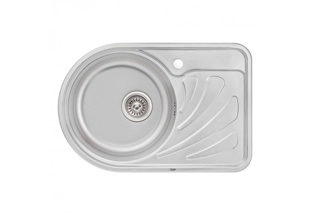 Кухонная мойка Q-tap 6744L 0,8 мм Micro Decor (QT6744LMICDEC08)