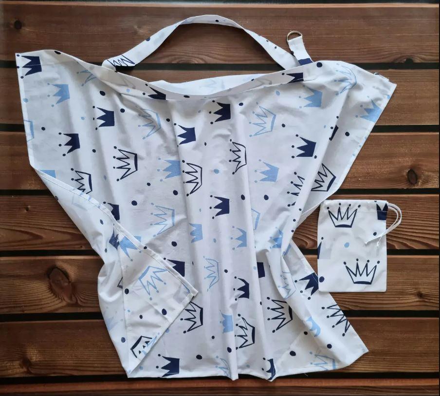 Милк снуд-накидка BST для кормления грудью в общественных местах и ​​сумка Белый/Синий (1805567122)