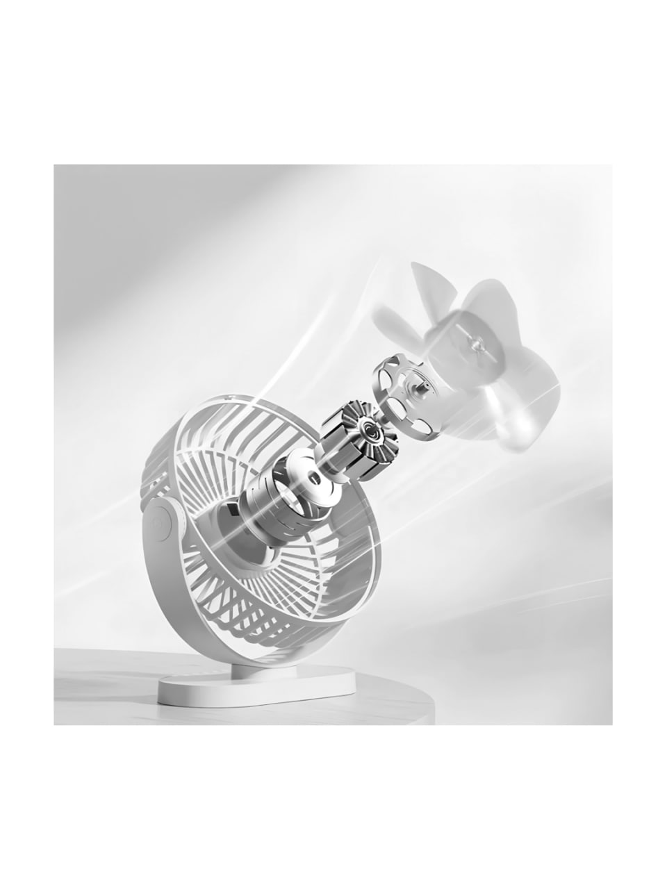 Вентилятор від usb для кемпінгу офісу та будинку MLS6110 Білий (edd02f6f) - фото 7