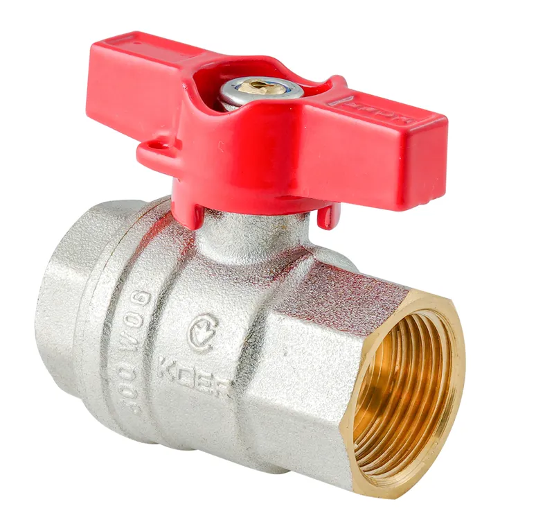 Кран кульовий ГГМ KOER EXTREME KE.217-25 1 FF ручка метелик Червоний (KR5758)