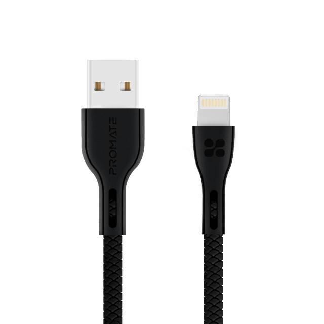 Кабель Promate PowerBeam-i USB/Lightning 2А 1,2 м Black